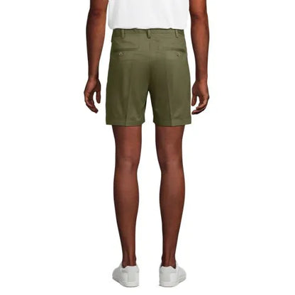 Men's No Iron 6" Plain Front Chino Short