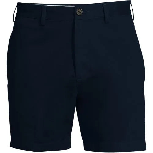 Men's No Iron 6" Plain Front Chino Short