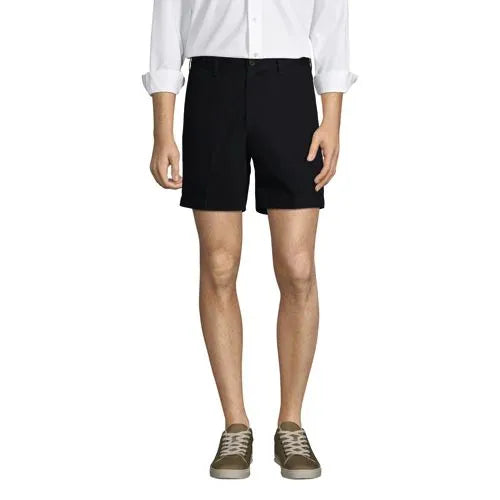 Men's No Iron 6" Plain Front Chino Short