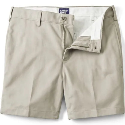 Men's No Iron 6" Plain Front Chino Short