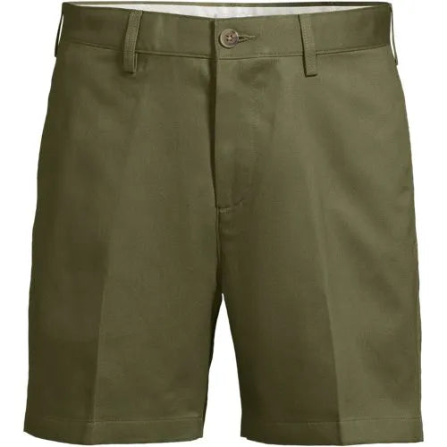 Men's No Iron 6" Plain Front Chino Short