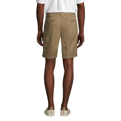 Men's No Iron 9" Plain Front Chino Short
