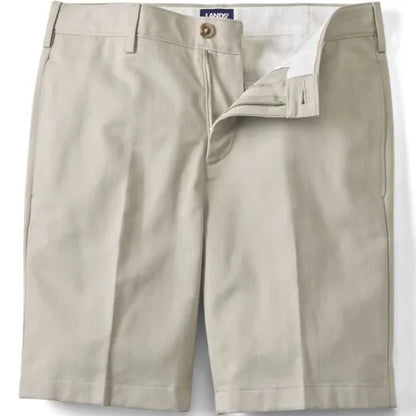 Men's No Iron 9" Plain Front Chino Short