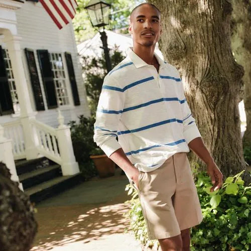 Men's No Iron 9" Plain Front Chino Short