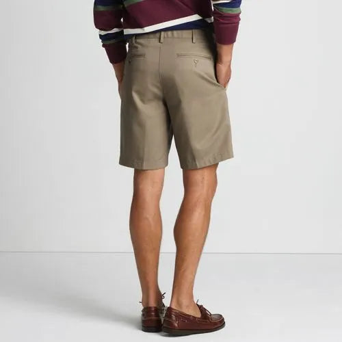 Men's No Iron 9" Plain Front Chino Short
