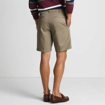 Men's No Iron 9" Plain Front Chino Short