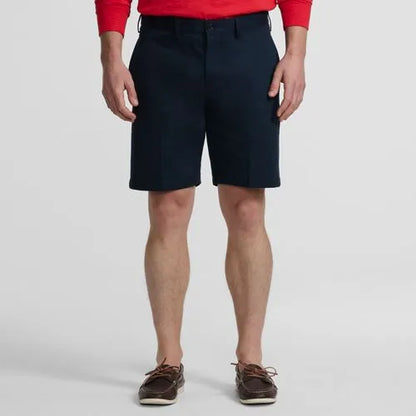 Men's No Iron 9" Plain Front Chino Short