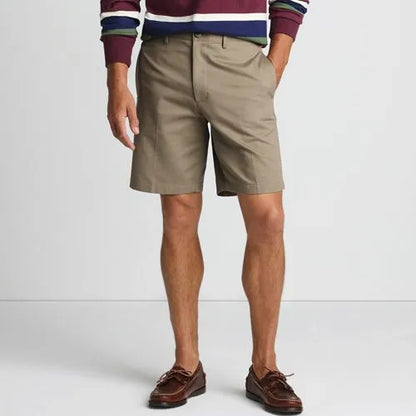 Men's No Iron 9" Plain Front Chino Short
