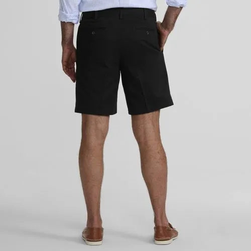 Men's No Iron 9" Pleated Front Chino Short