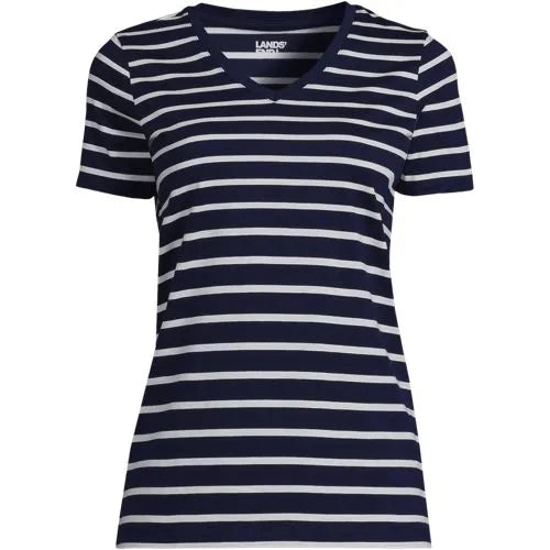 Plus Size Supima Cotton V-neck T-Shirt