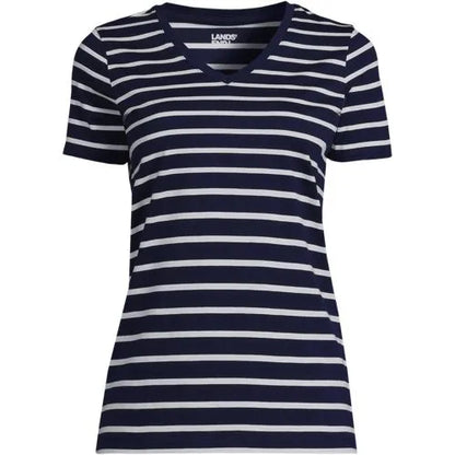 Plus Size Supima Cotton V-neck T-Shirt