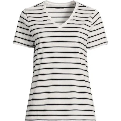 Plus Size Supima Cotton V-neck T-Shirt