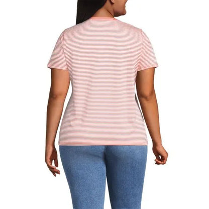 Plus Size Supima Cotton V-neck T-Shirt
