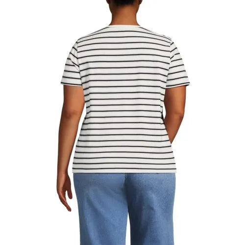 Plus Size Supima Cotton V-neck T-Shirt
