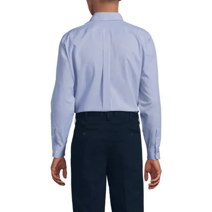 Men's No Iron Supima Cotton Pinpoint Buttondown Collar Dress Shirt