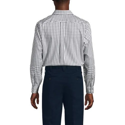 Men's No Iron Supima Cotton Pinpoint Buttondown Collar Dress Shirt
