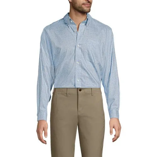 Men's No Iron Supima Cotton Pinpoint Buttondown Collar Dress Shirt