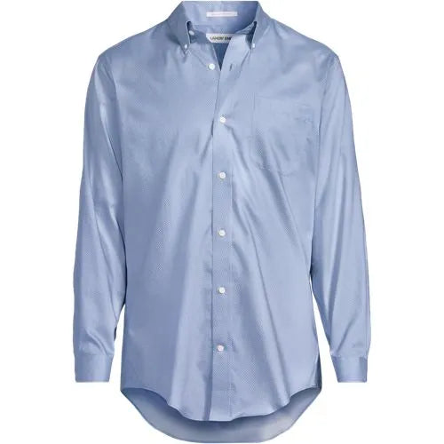 Men's No Iron Supima Cotton Pinpoint Buttondown Collar Dress Shirt