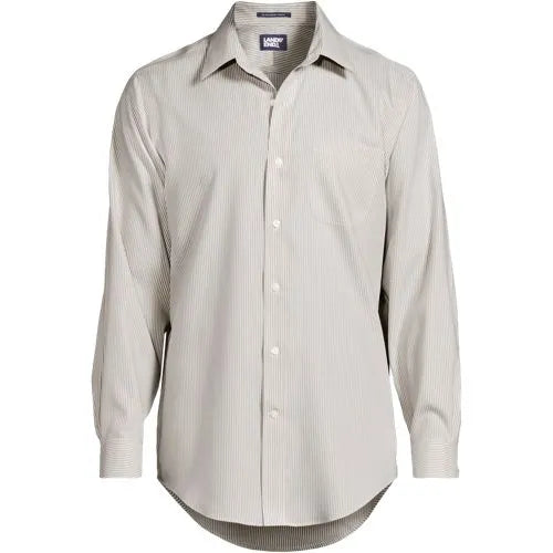 Men's Pattern No Iron Supima Pinpoint Straight Collar Dress Shirt