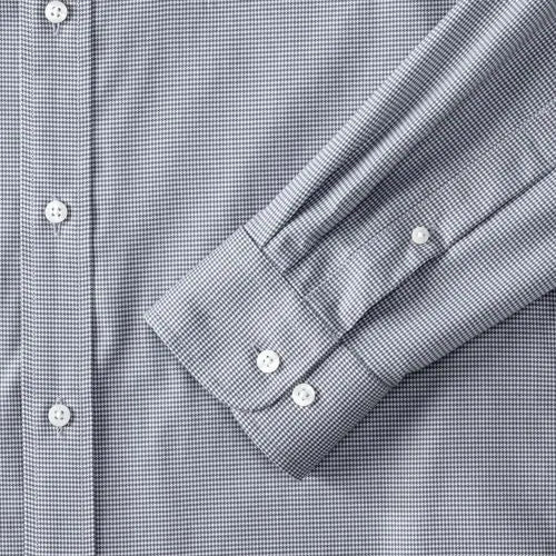 Men's No Iron Supima Cotton Pinpoint Straight Collar Dress Shirt