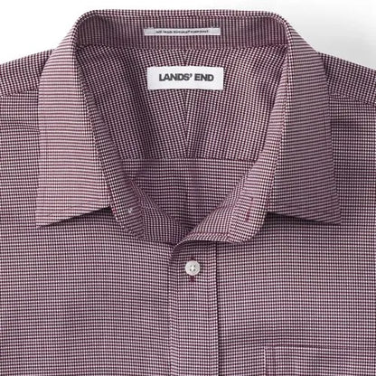 Men's No Iron Supima Cotton Pinpoint Straight Collar Dress Shirt