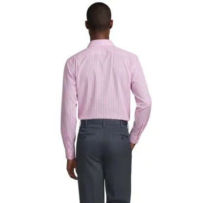 Men's No Iron Supima Cotton Pinpoint Straight Collar Dress Shirt
