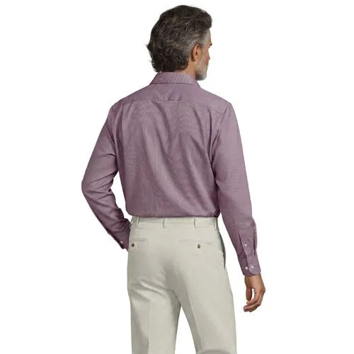 Men's No Iron Supima Cotton Pinpoint Straight Collar Dress Shirt