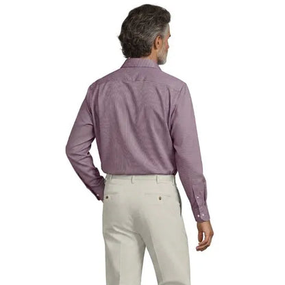 Men's No Iron Supima Cotton Pinpoint Straight Collar Dress Shirt