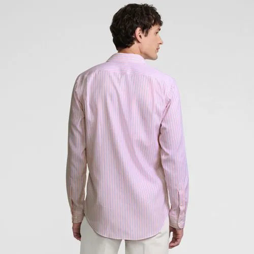 Men's No Iron Supima Cotton Pinpoint Straight Collar Dress Shirt