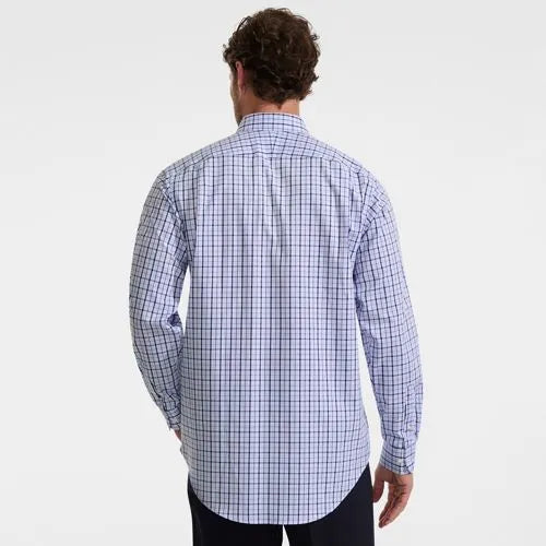 Men's No Iron Supima Cotton Pinpoint Straight Collar Dress Shirt