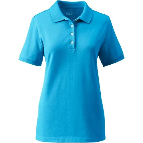 Women's Banded Short Sleeve Fem Fit Mesh Polo