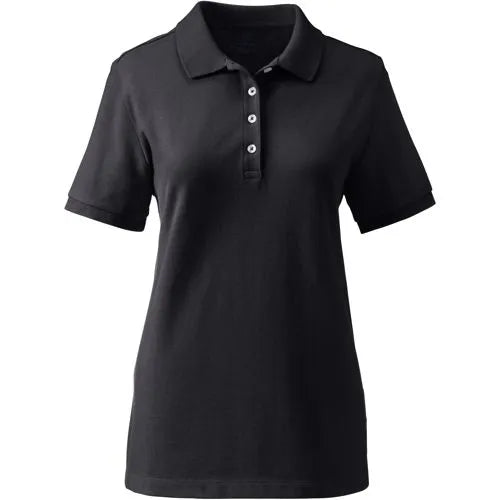Women's Banded Short Sleeve Fem Fit Mesh Polo