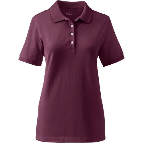 Women's Banded Short Sleeve Fem Fit Mesh Polo