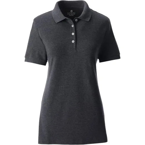 Women's Banded Short Sleeve Fem Fit Mesh Polo