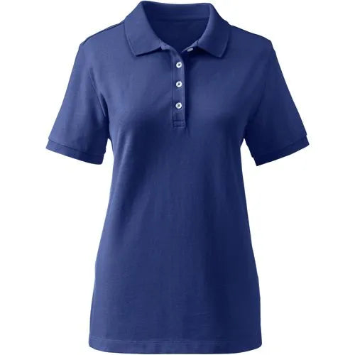 Women's Banded Short Sleeve Fem Fit Mesh Polo