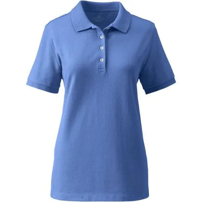 Women's Banded Short Sleeve Fem Fit Mesh Polo