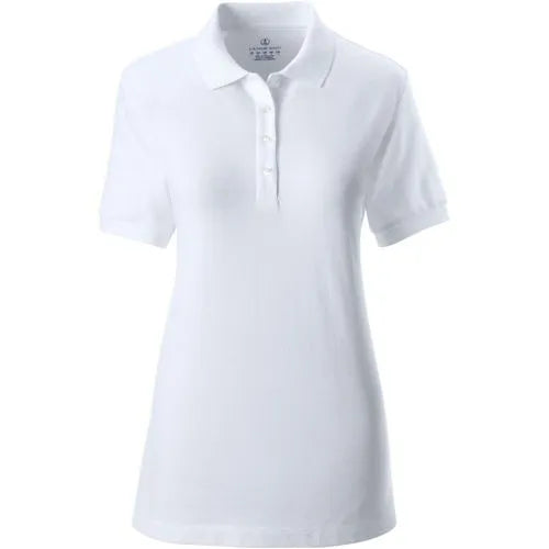 Women's Banded Short Sleeve Fem Fit Mesh Polo