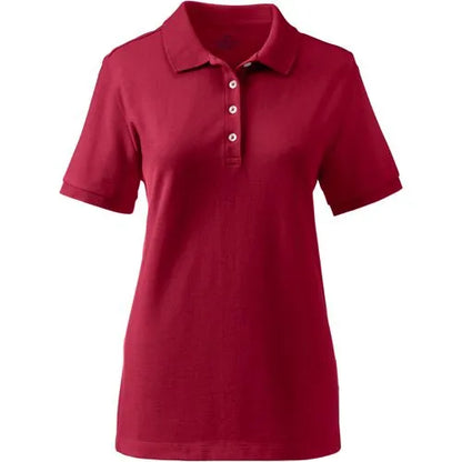 Women's Banded Short Sleeve Fem Fit Mesh Polo