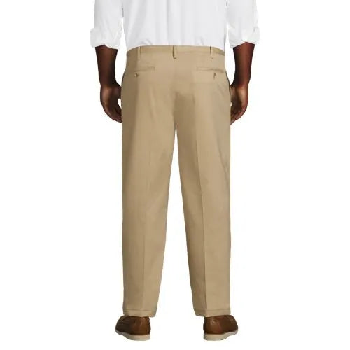 Men's No Iron Traditional Fit Pleated Front Chino Pant