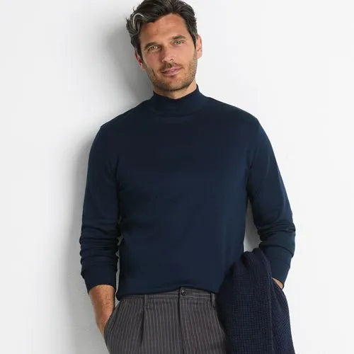 Men's Cotton Supima Mock Turtleneck