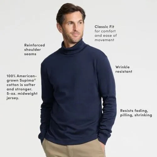 Men's Cotton Supima Turtleneck