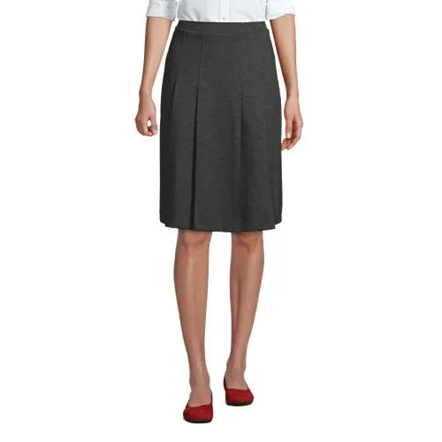 School Uniform Girls Ponte Pleat Skirt Top of Knee