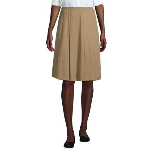 School Uniform Girls Ponte Pleat Skirt Top of Knee