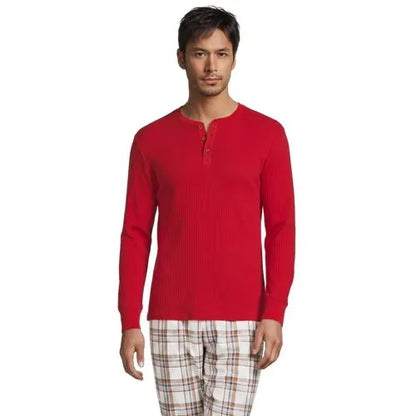 Men's Knit Rib Pajama Henley