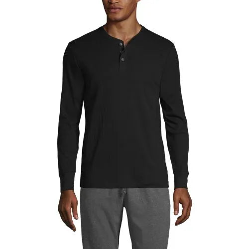 Men's Knit Rib Pajama Henley