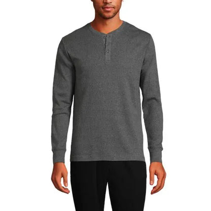 Men's Knit Rib Pajama Henley