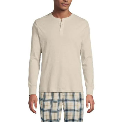 Men's Knit Rib Pajama Henley