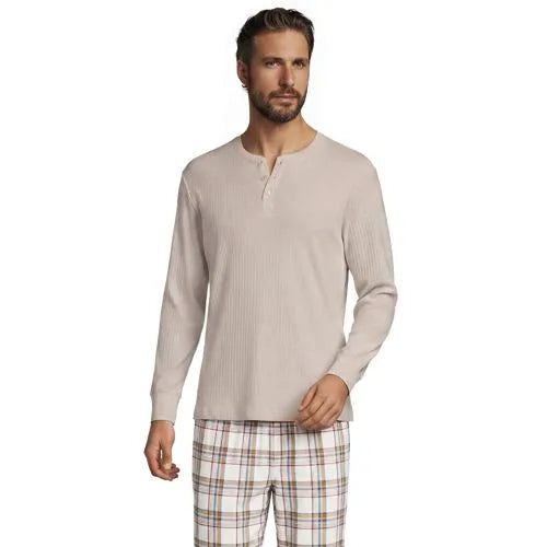 Men's Knit Rib Pajama Henley