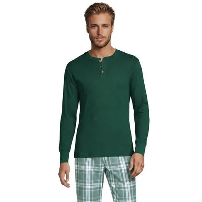 Men's Knit Rib Pajama Henley