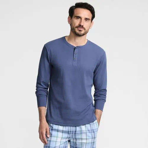 Men's Knit Rib Pajama Henley